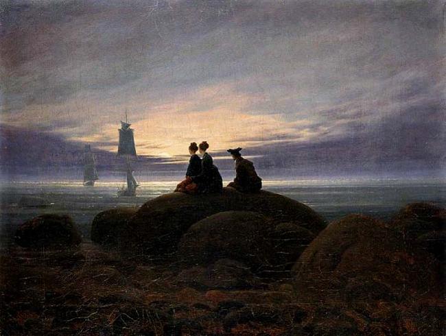 Caspar David Friedrich Moonrise by the Sea Germany oil painting art